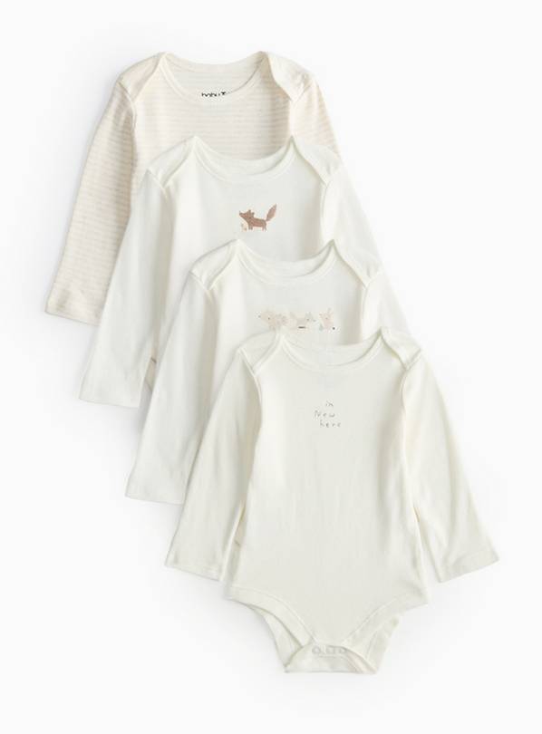 Forest Animal Long Sleeve Bodysuit 4 Pack 6-9 months